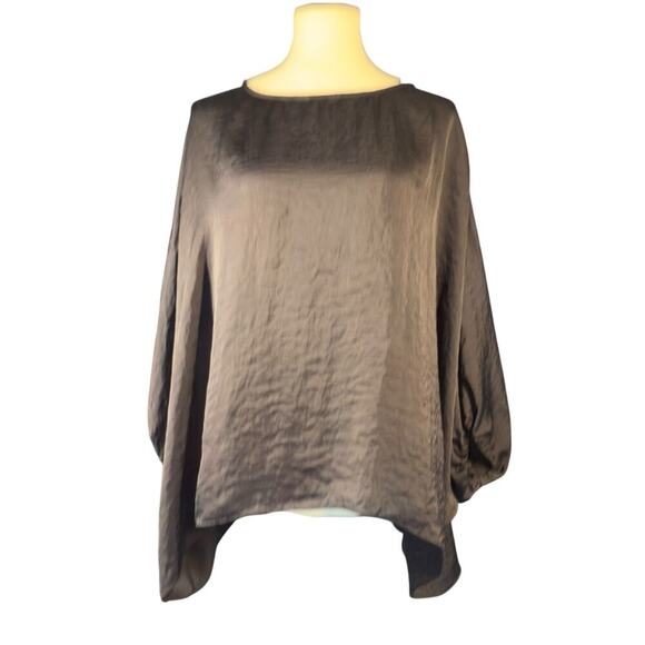MICHAEL Michael Kors black oversized blouse size large - Picture 1 of 8